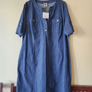 Anne Klein Blue Denim Dress